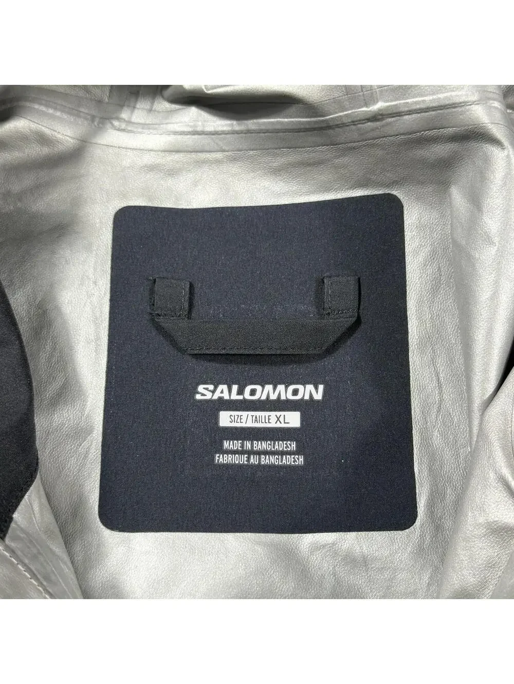 Salomon Gore-Tex Waterproof Hooded Rain Shell Jacket Black Mens XL